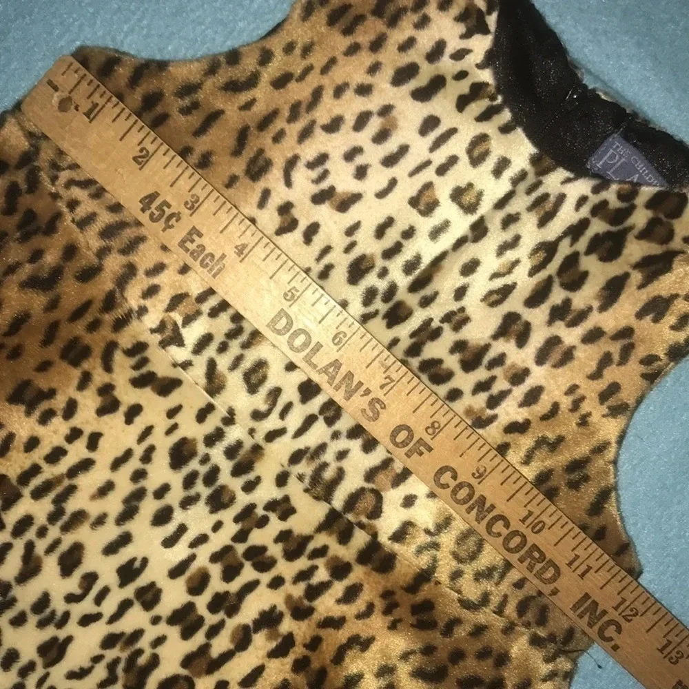 THE CHILDREN’S PLACE tank dress faux furry leopard print vintage NEW size 4T